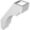 Ekena Millwork 3-in. W x 8-in. D x 12-in. H Pescadero Architectural Grade PVC Knee Brace BRCP03X08X12PEC - alternate 5